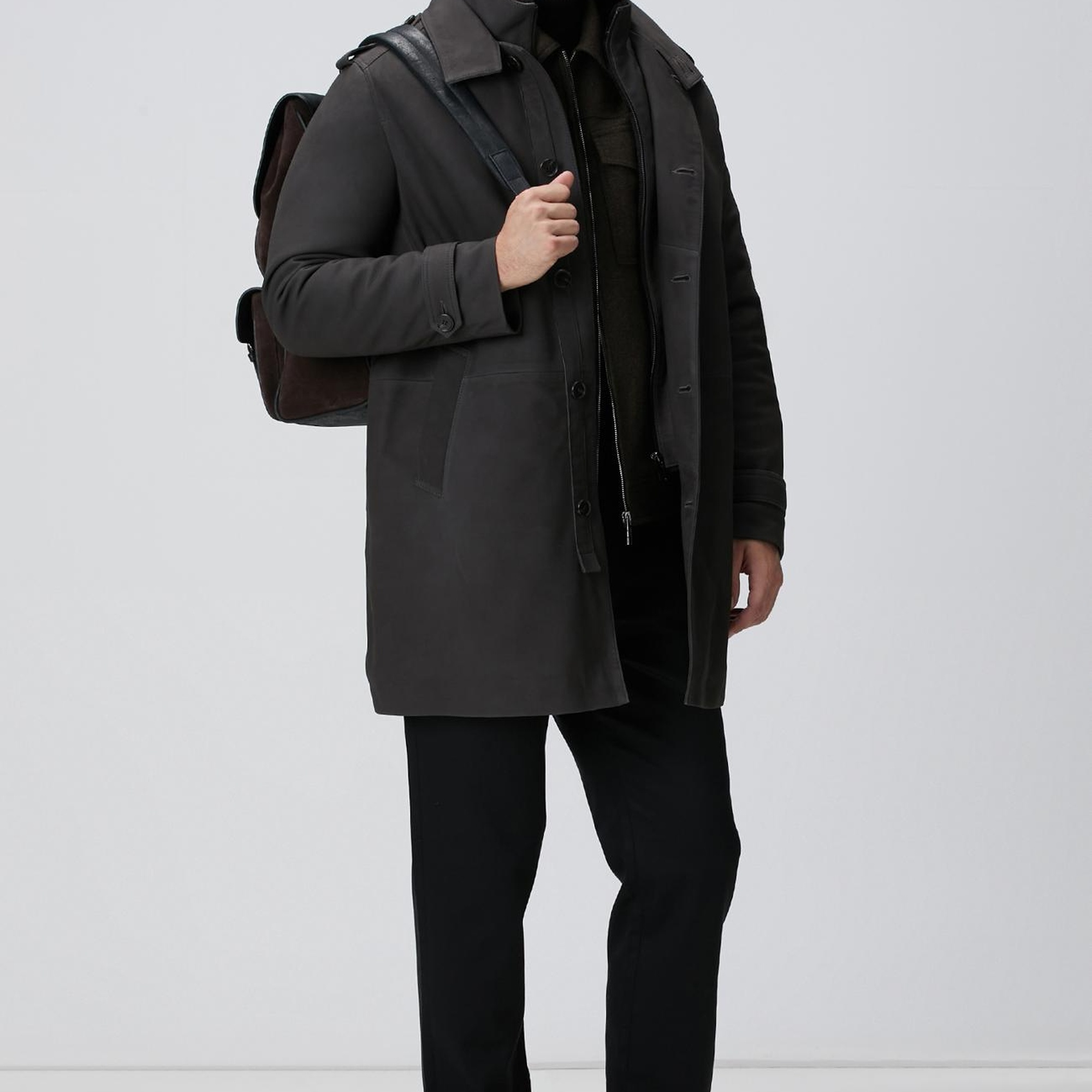 Network Erkek Haki Yün Karışımlı Mont