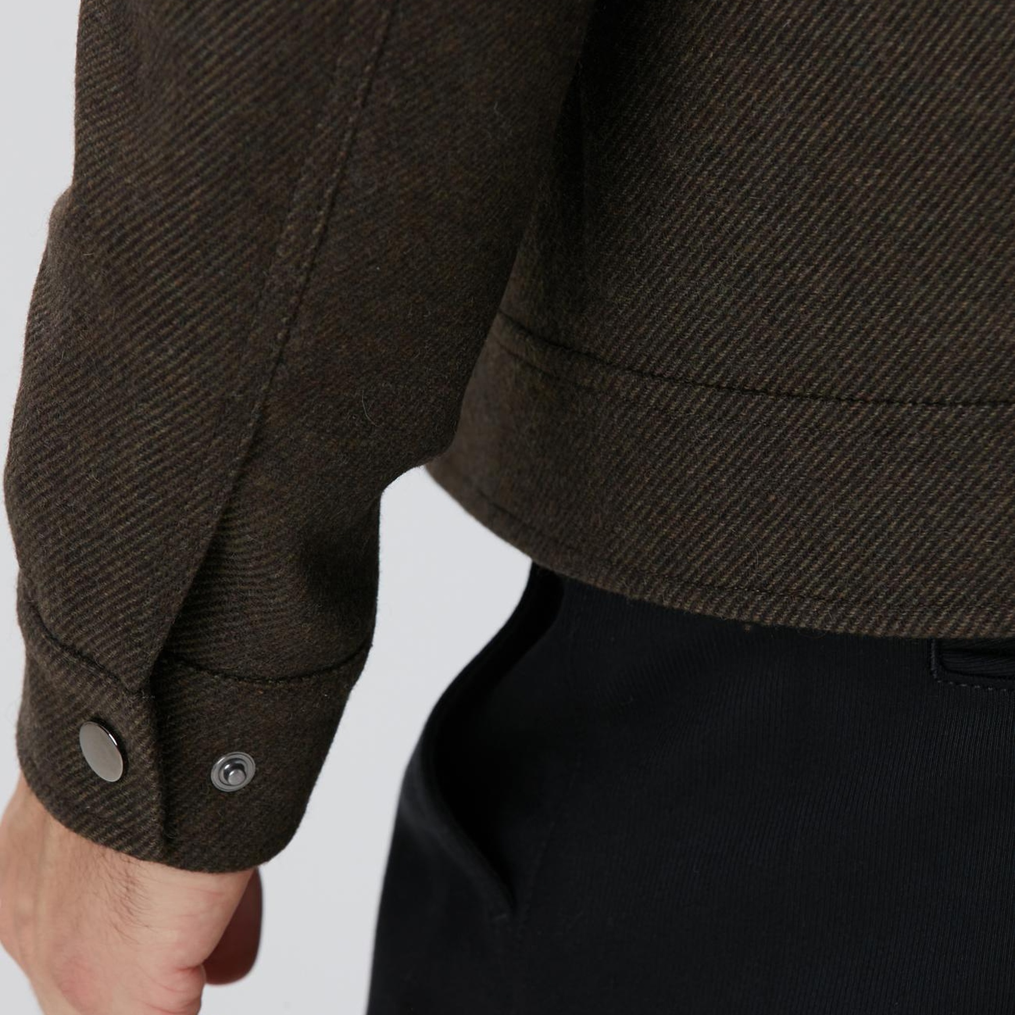 Network Erkek Haki Yün Karışımlı Mont