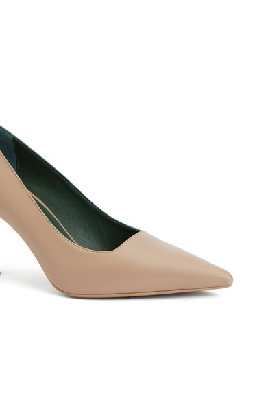  George Hogg Kadın Nude Deri Topuklu Ayakkabı