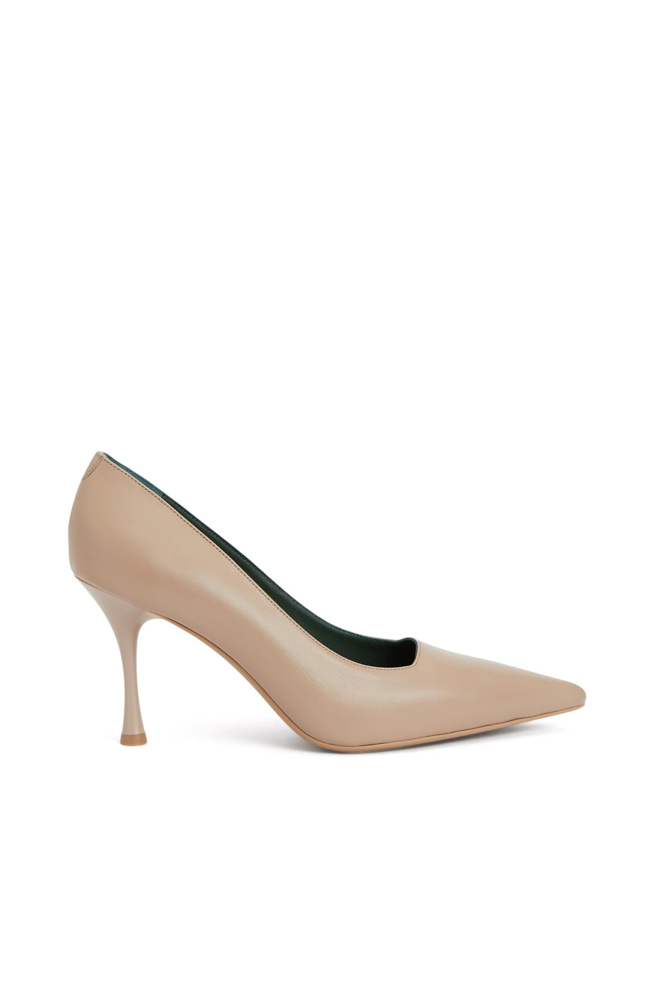  George Hogg Kadın Nude Deri Topuklu Ayakkabı