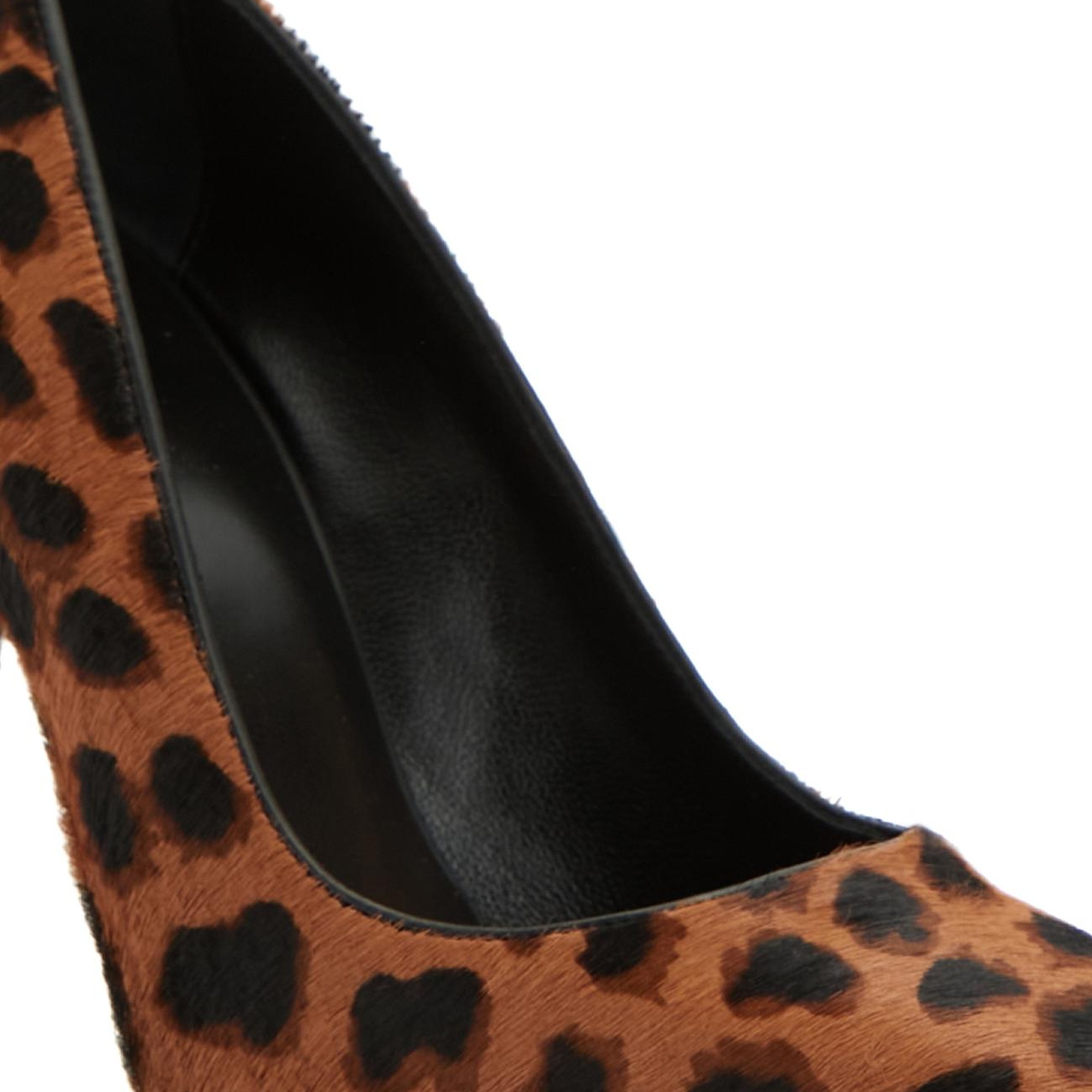 Network Kadın Leopar Desenli Tay Tüyü Topuklu Ayakkabı