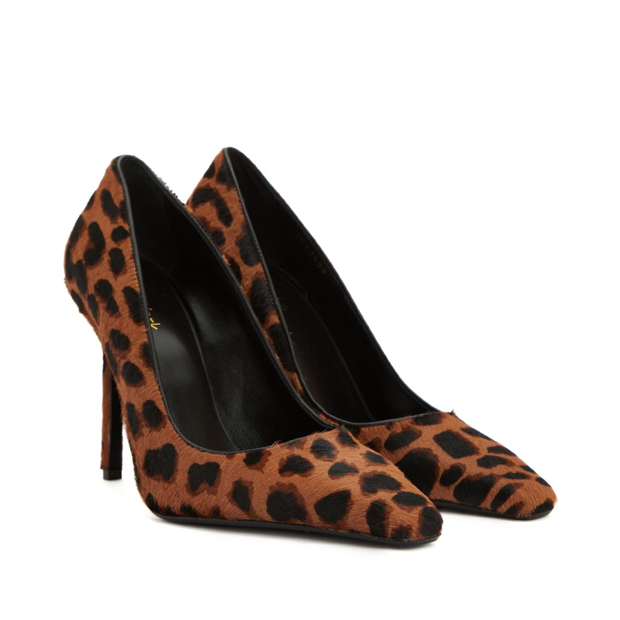 Network Kadın Leopar Desenli Tay Tüyü Topuklu Ayakkabı