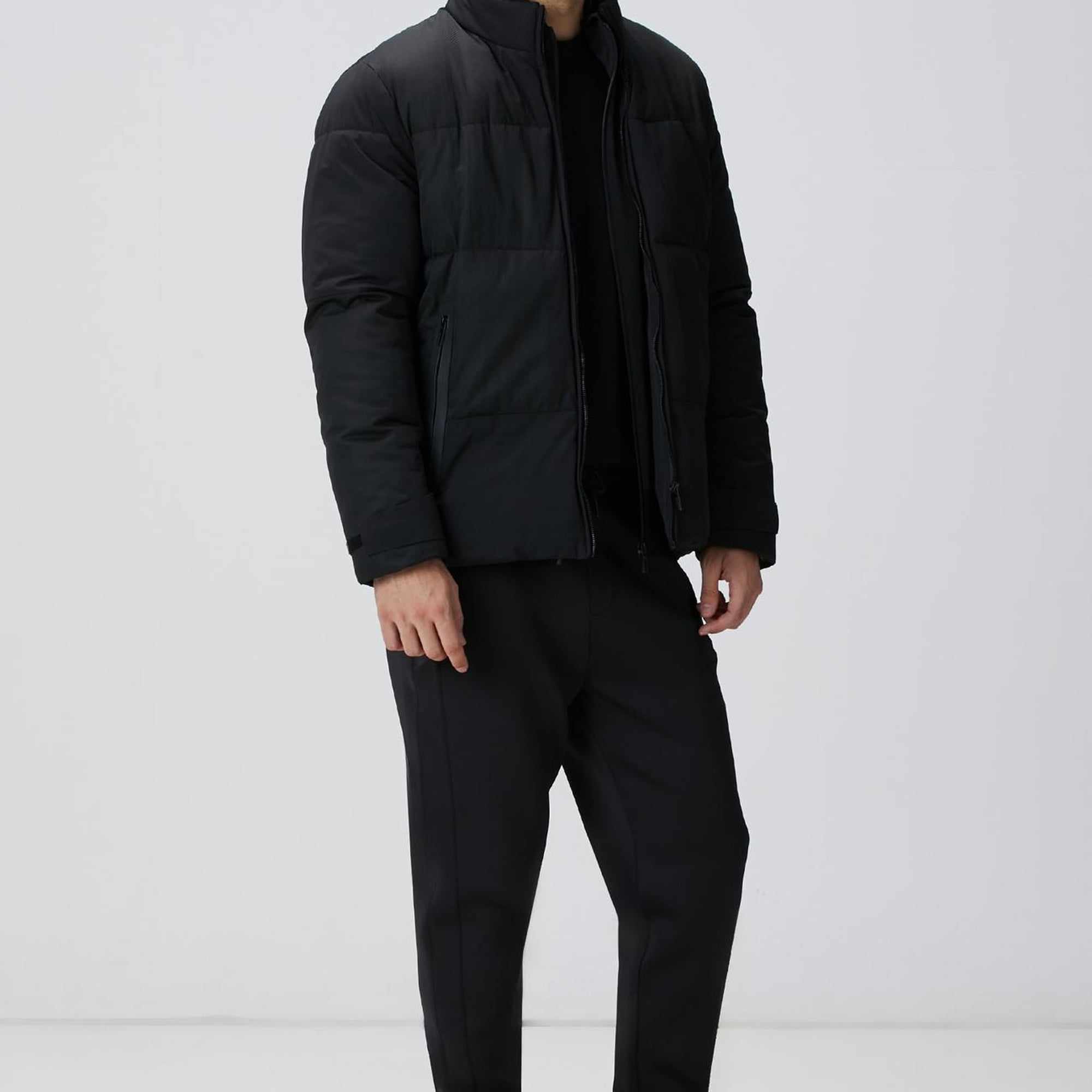 Network Erkek Siyah N-Tech Fermuar Cep Detaylı T-shirt