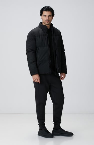  Network Erkek Siyah N-Tech Fermuar Cep Detaylı T-shirt