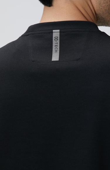  Network Erkek Siyah N-Tech Fermuar Cep Detaylı T-shirt