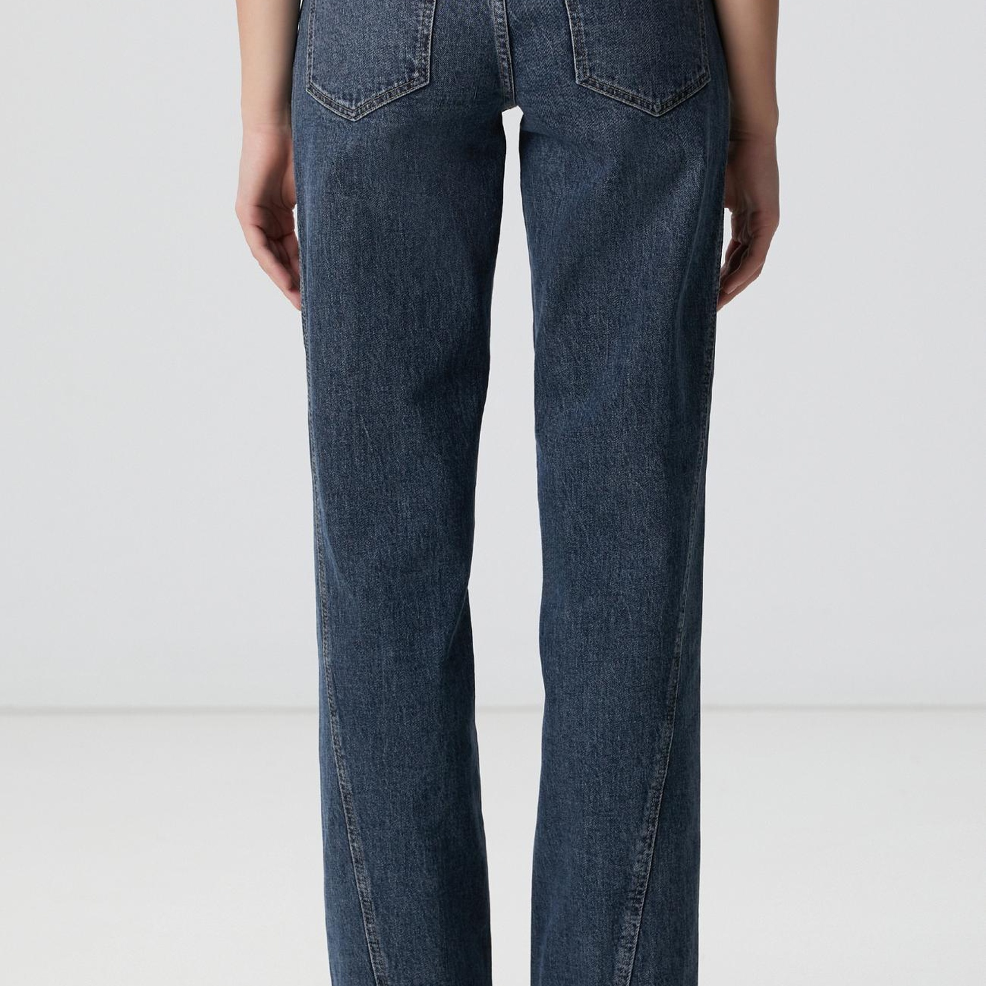 Network Kadın İndigo Straight Kalıp Denim Pantolon