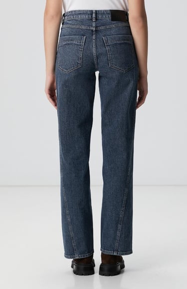  Network Kadın İndigo Straight Kalıp Denim Pantolon