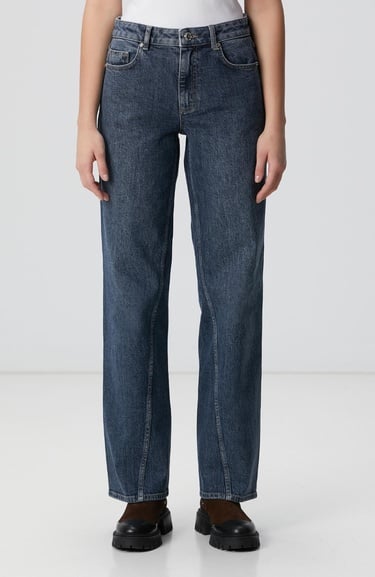  Network Kadın İndigo Straight Kalıp Denim Pantolon