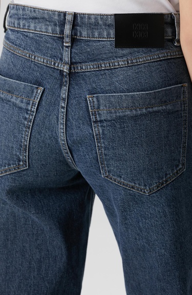  Network Kadın İndigo Straight Kalıp Denim Pantolon