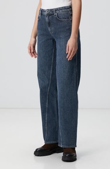  Network Kadın İndigo Straight Kalıp Denim Pantolon