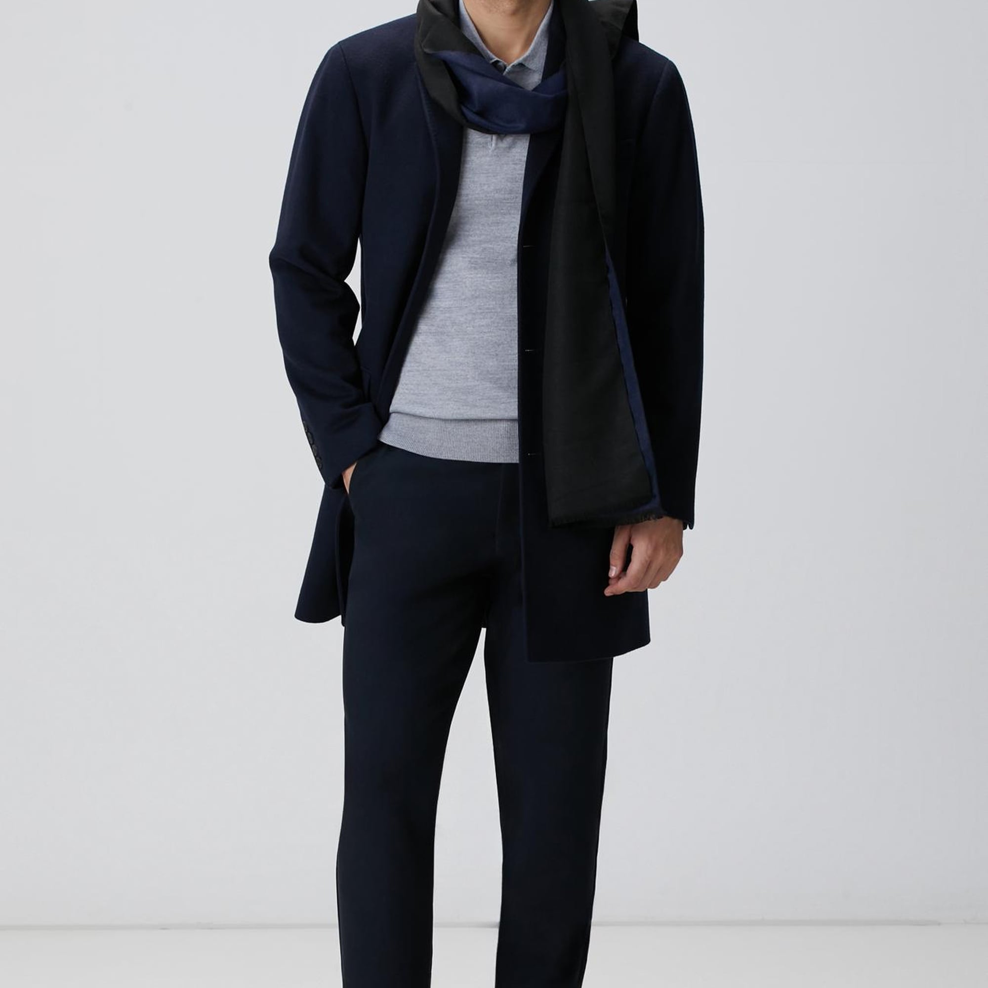 Network Erkek Gri Melanj Yün Karışımlı Triko Kazak