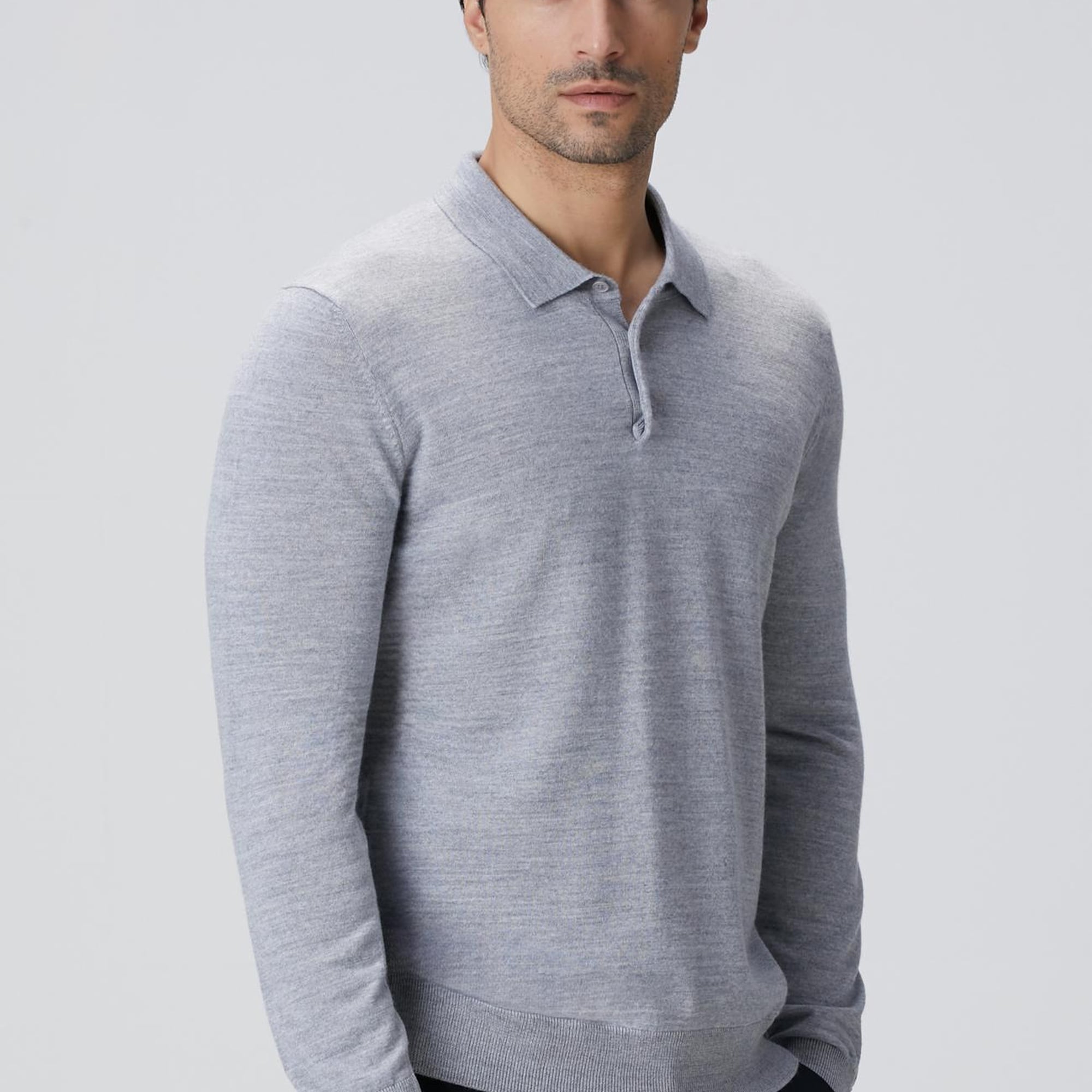 Network Erkek Gri Melanj Yün Karışımlı Triko Kazak