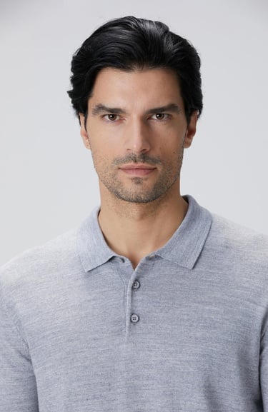  Network Erkek Gri Melanj Yün Karışımlı Triko Kazak