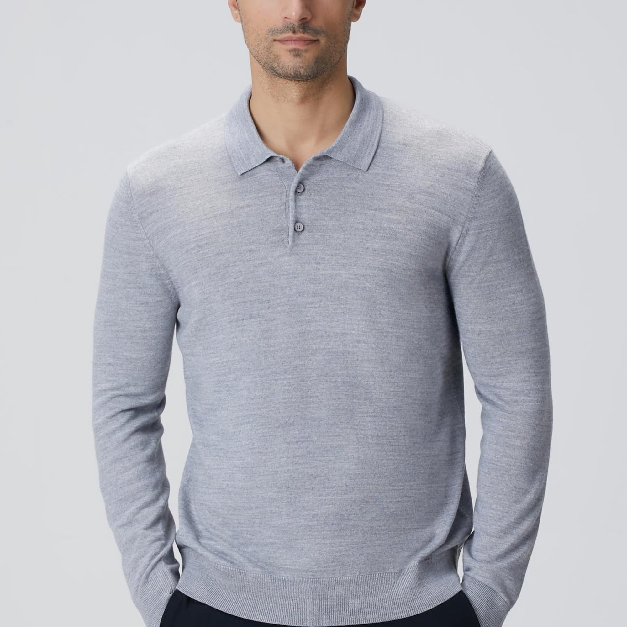 Network Erkek Gri Melanj Yün Karışımlı Triko Kazak