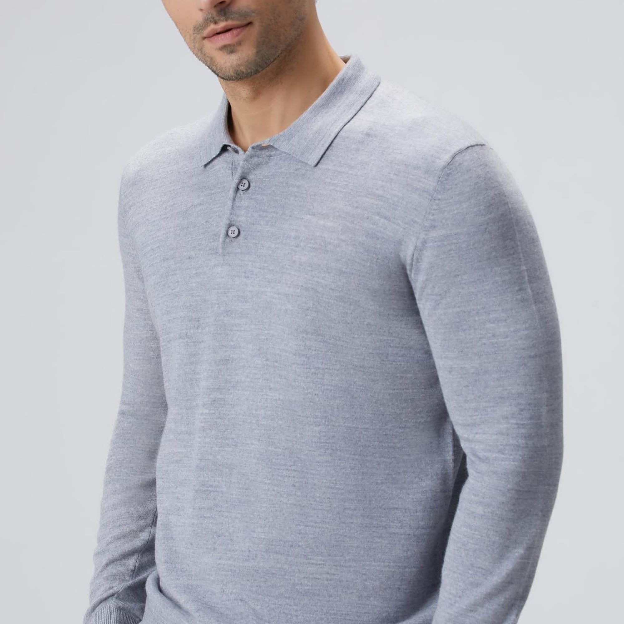 Network Erkek Gri Melanj Yün Karışımlı Triko Kazak