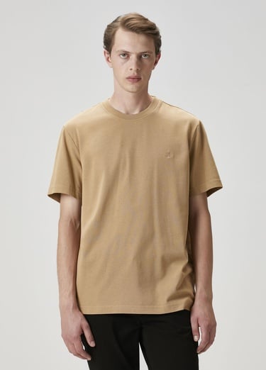  Beymen Club Erkek Relax Fit Deve Tüyü Basic T-shirt