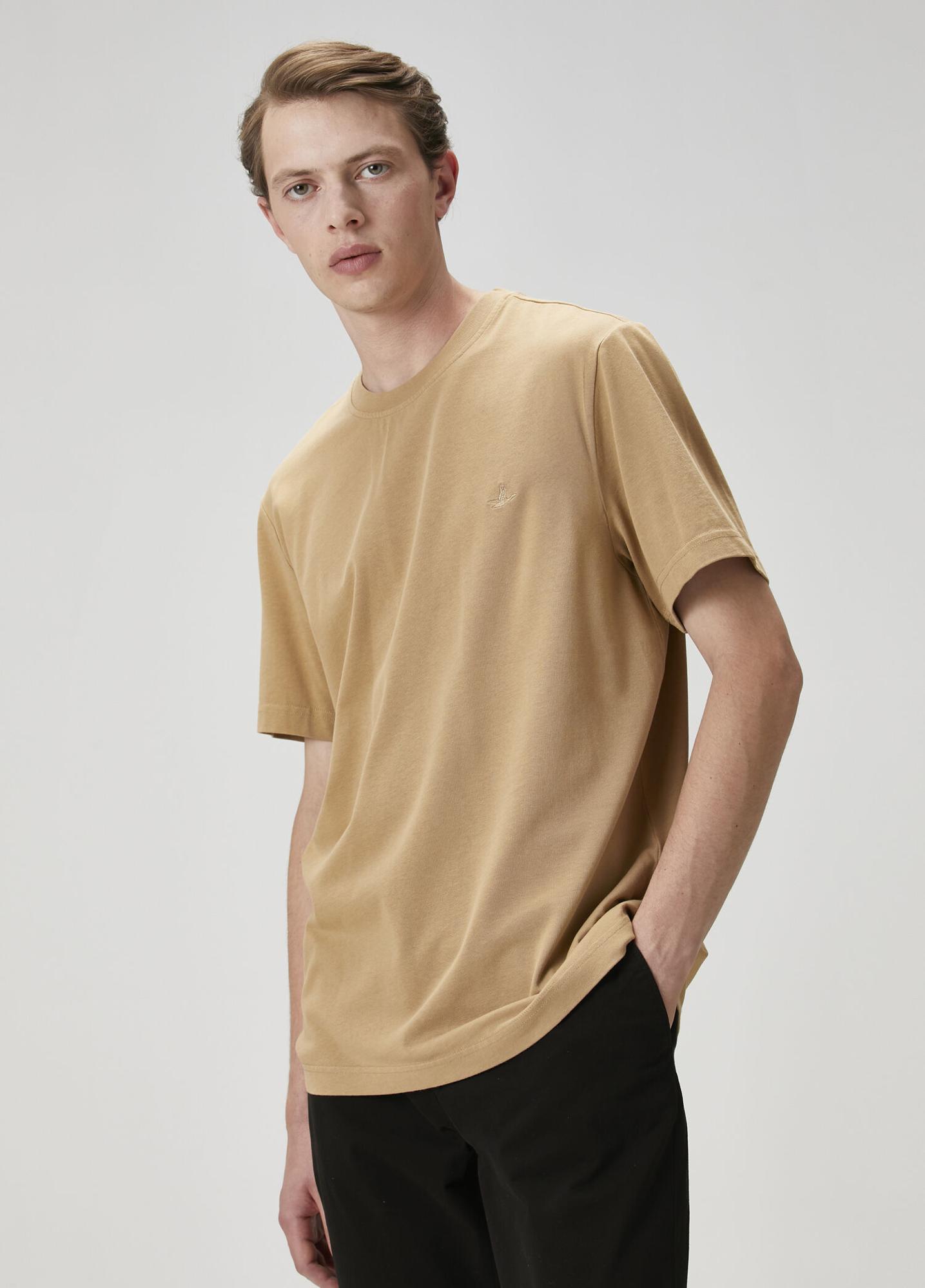  Beymen Club Erkek Relax Fit Deve Tüyü Basic T-shirt