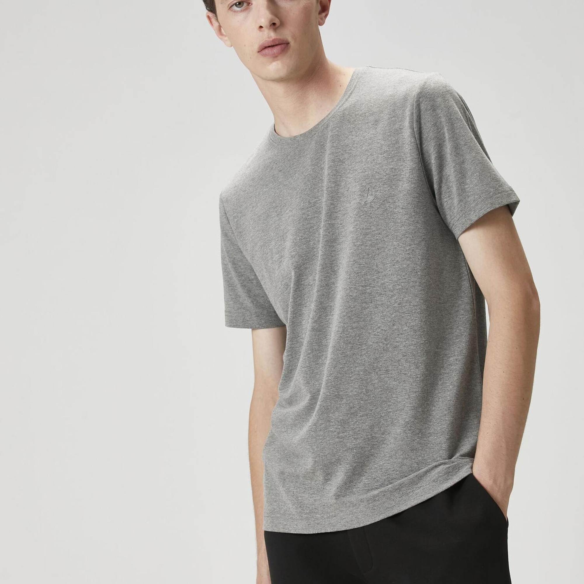 Beymen Club Erkek Gri Melanj T-shirt