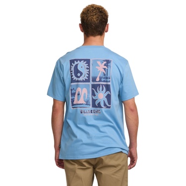  Billabong Twin Peaks Regular Ss Erkek Mavi Tişört
