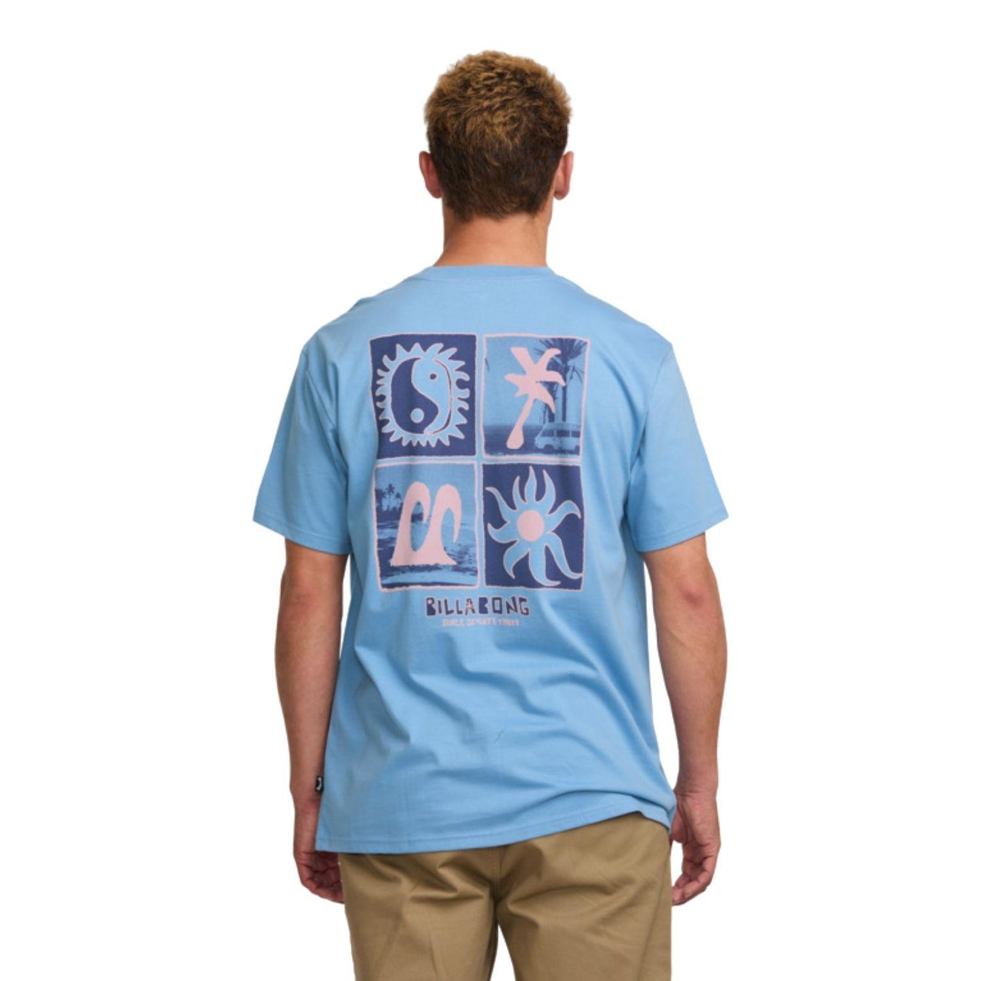 Billabong Twin Peaks Regular Ss Erkek Mavi Tişört