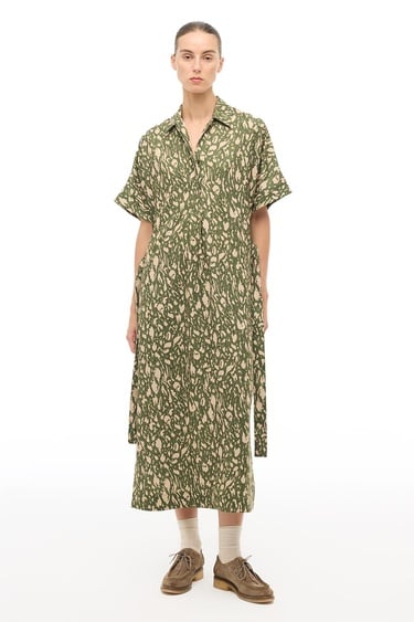  Çok Renkli Bilek Boy Elbise