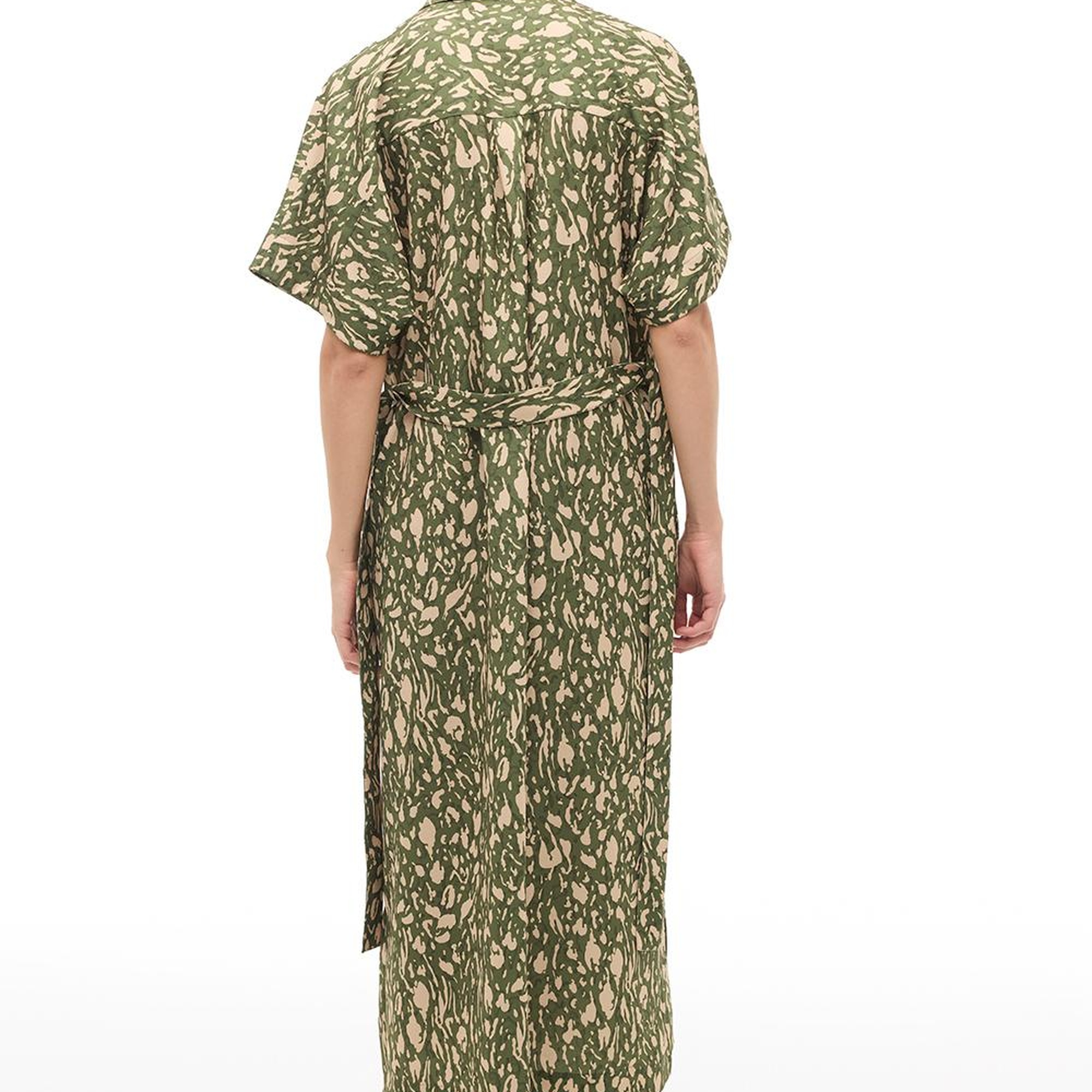 Çok Renkli Bilek Boy Elbise