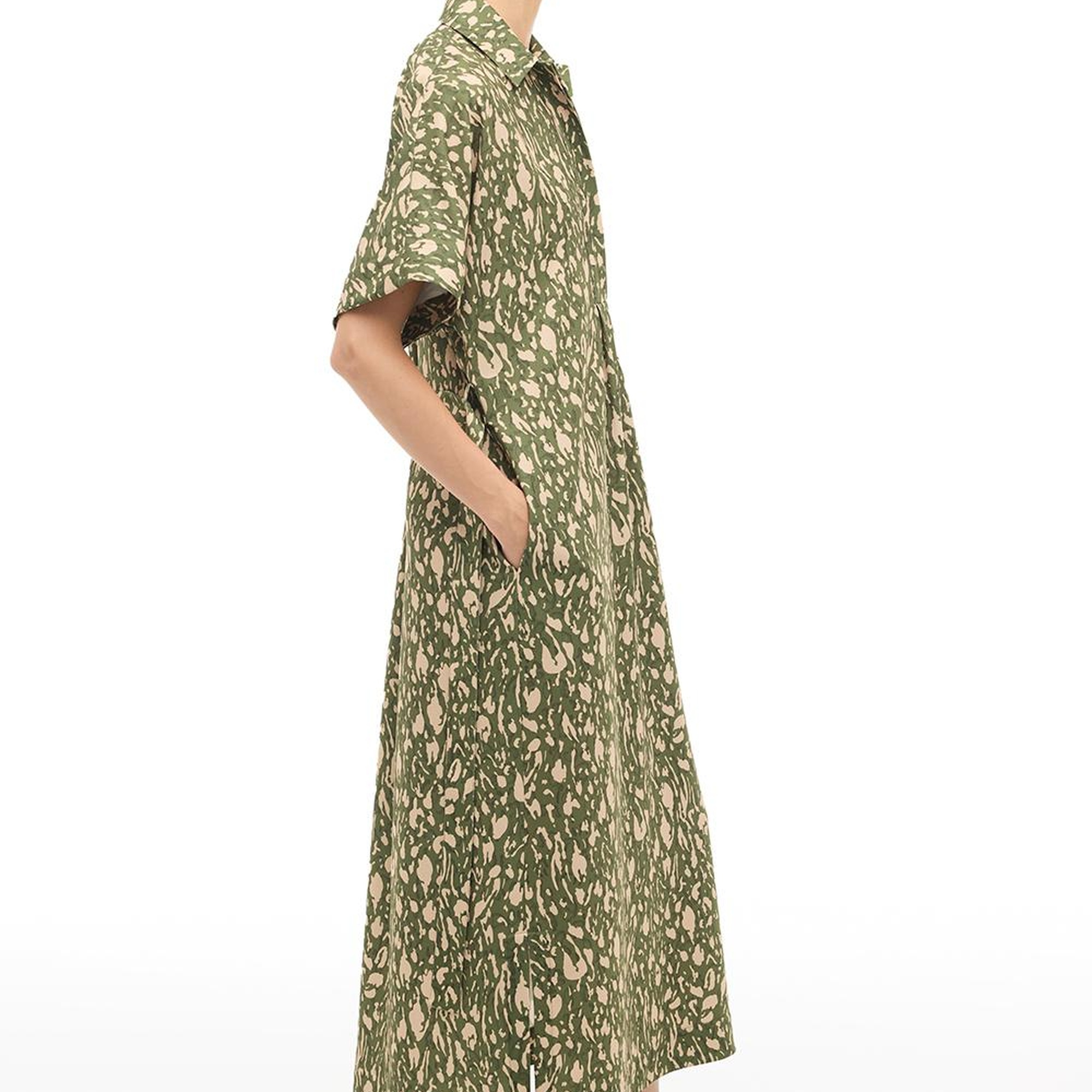 Çok Renkli Bilek Boy Elbise