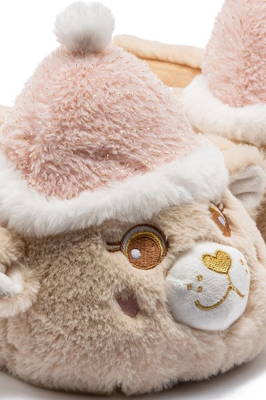  Roza Kadın Hayvanlı Panduf Bej 36/41