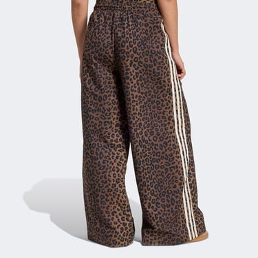  adidas Leopard Firebird Oversized Kadın Kahverengi Pantolon
