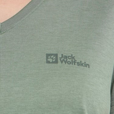  Jack Wolfskin Crosstrail T Kadın Yeşil Tişört