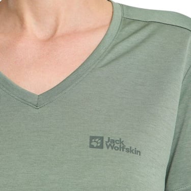  Jack Wolfskin Crosstrail T Kadın Yeşil Tişört
