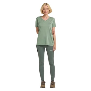  Jack Wolfskin Crosstrail T Kadın Yeşil Tişört