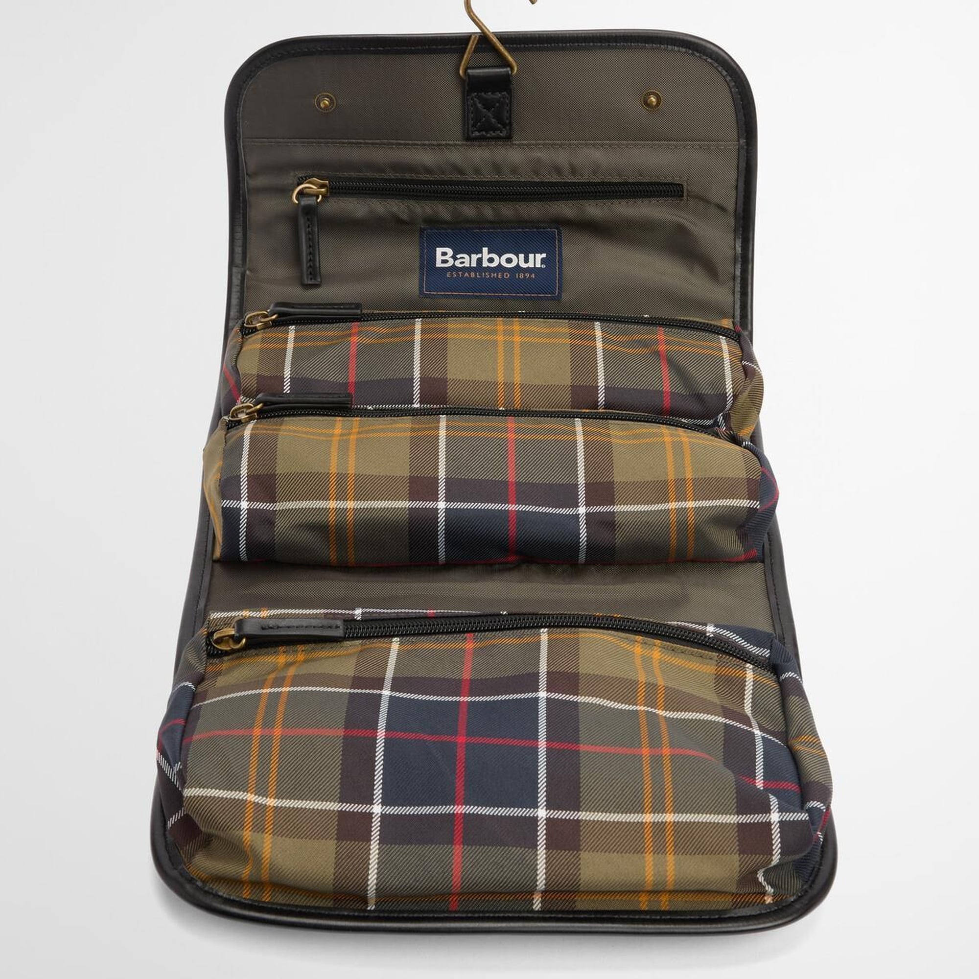Barbour Tartan Hanging Washbag Organizer