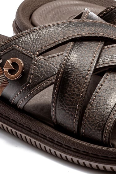  Essencial Slide Erkek Terlik Kahverengi 39/46