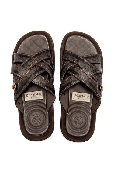  Essencial Slide Erkek Terlik Kahverengi 39/46