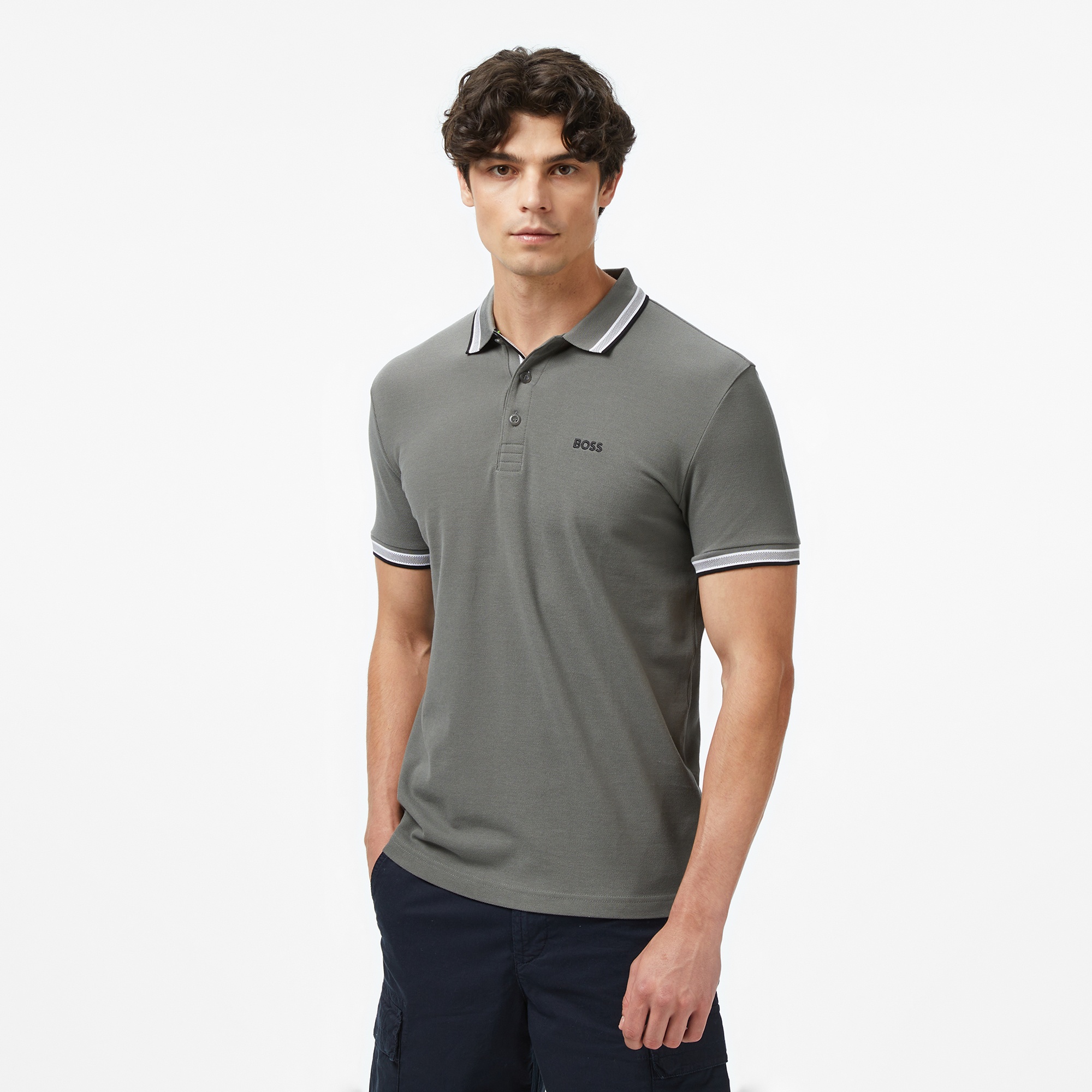 Boss Paddy Erkek Gri Polo