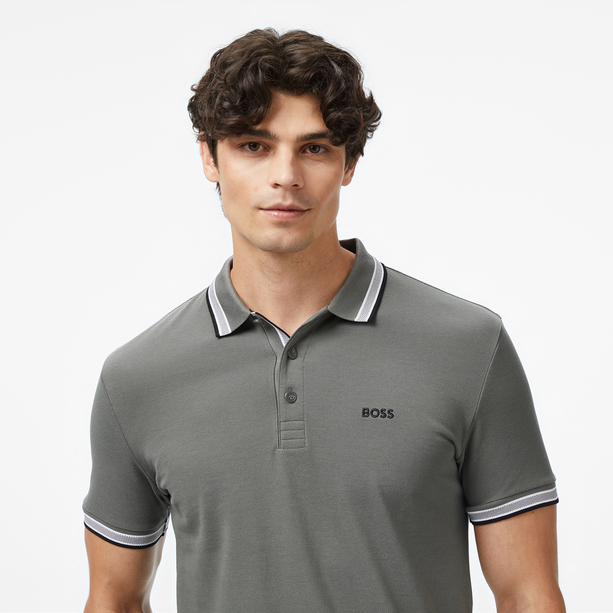 Boss Paddy Erkek Gri Polo