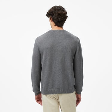  Tommy Jeans Regular Melange Flag Erkek Gri Kazak