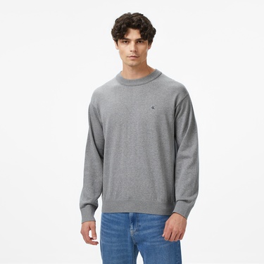  Calvin Klein Cotton Erkek Gri Triko