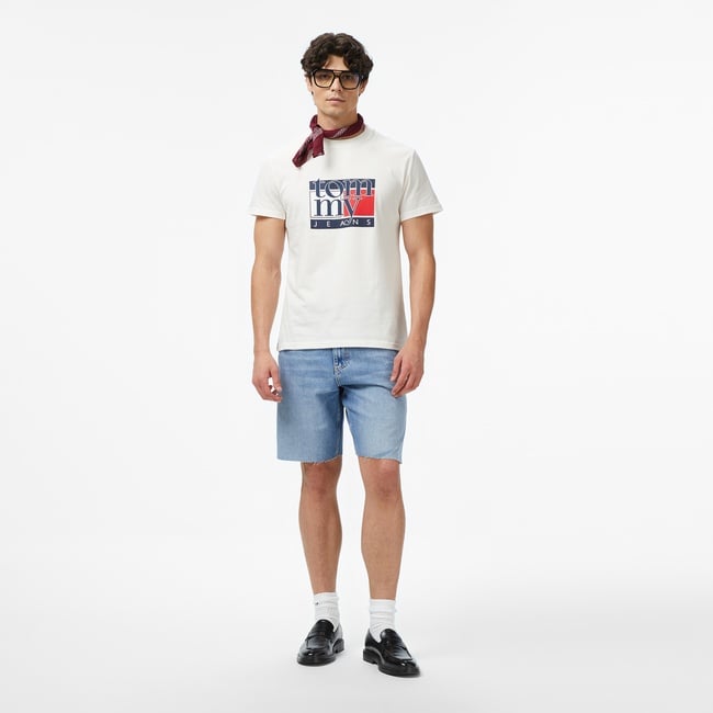  Tommy Hilfiger Isaac Relaxed Festival Erkek Mavi Jean Şort