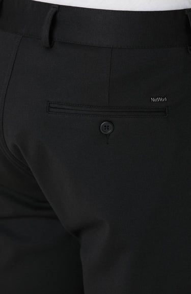  Network Erkek Siyah Diyagonal Örme Pantolon