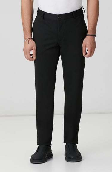  Network Erkek Siyah Diyagonal Örme Pantolon