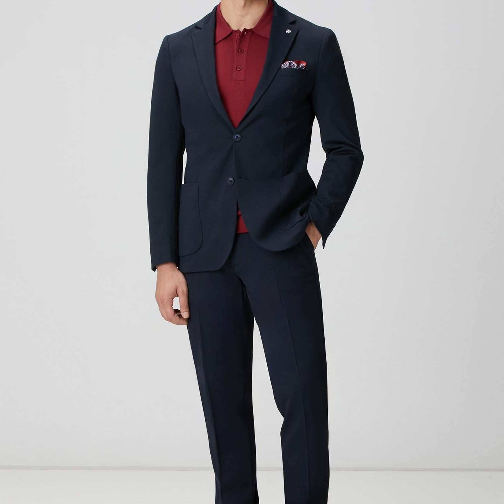 Network Erkek Lacivert Dokuma Pantolon