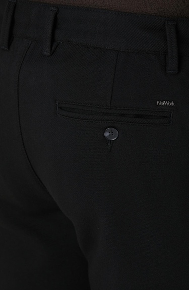  Network Erkek Siyah Diyagonal Desenli Pantolon