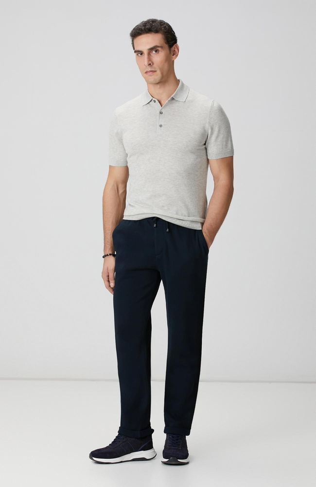  Network Erkek Lacivert Mikro Desenli Pantolon