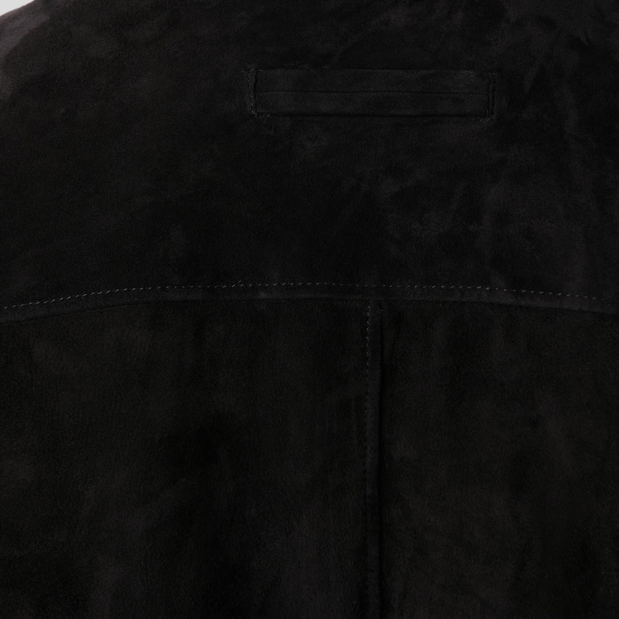 Network Erkek Siyah Göğüste Çift Cep Detaylı Süet Mont