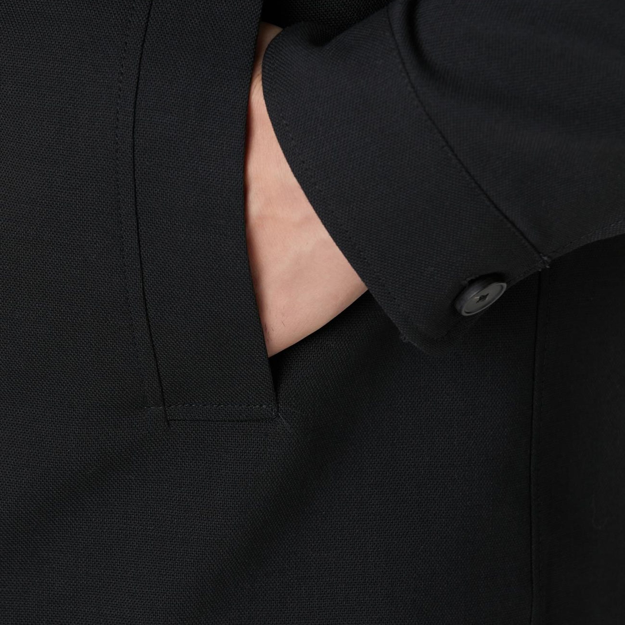 Network Erkek Siyah Cep Detaylı Yün Dış Gömlek