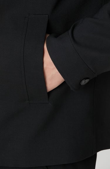  Network Erkek Siyah Cep Detaylı Yün Dış Gömlek