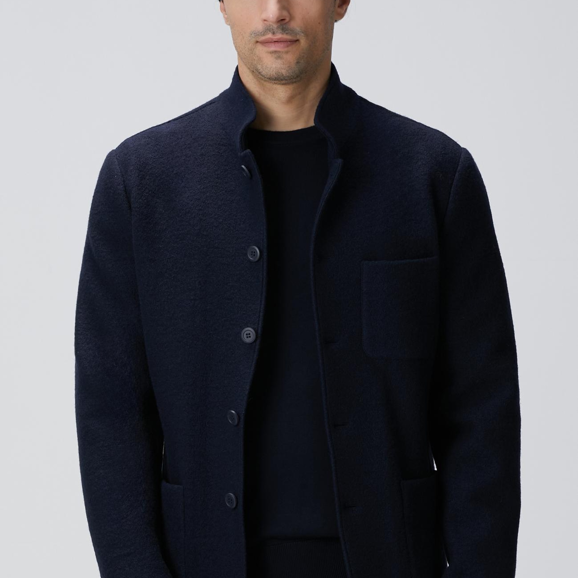 Network Erkek Lacivert Yün Ceket