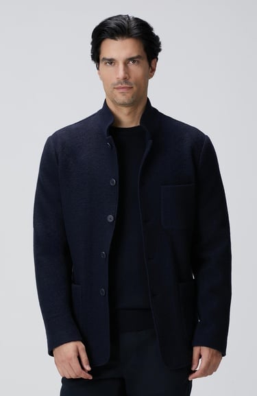  Network Erkek Lacivert Yün Ceket